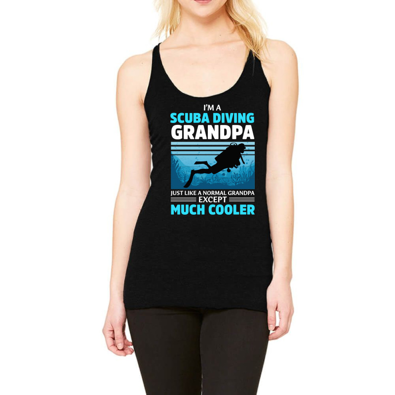 Diver Scuba Im A Scuba Diving Grandpa 327 Diving Deeper Racerback Tank by Jeanette | Artistshot