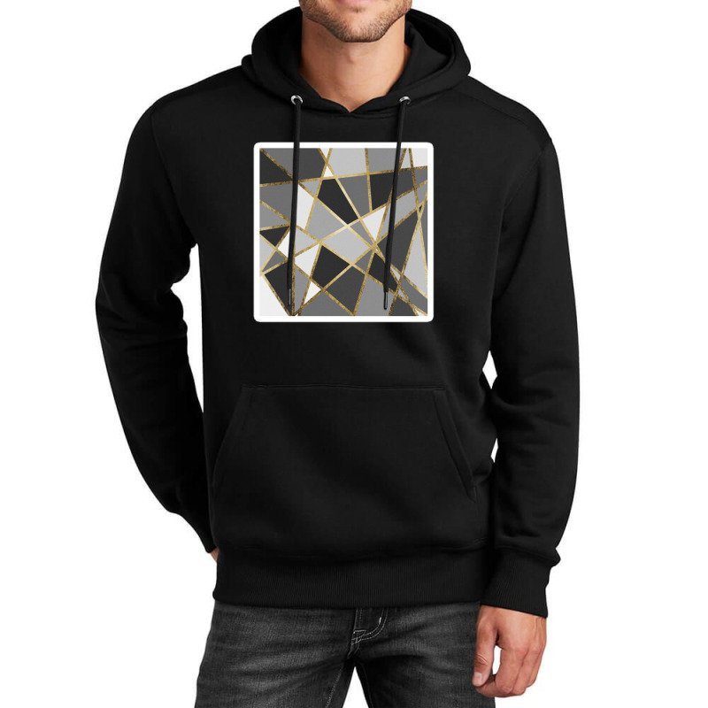 Chic Gold Brushstrokes On Island Paradise Blue 24183434 Unisex Hoodie by Upeh | Artistshot