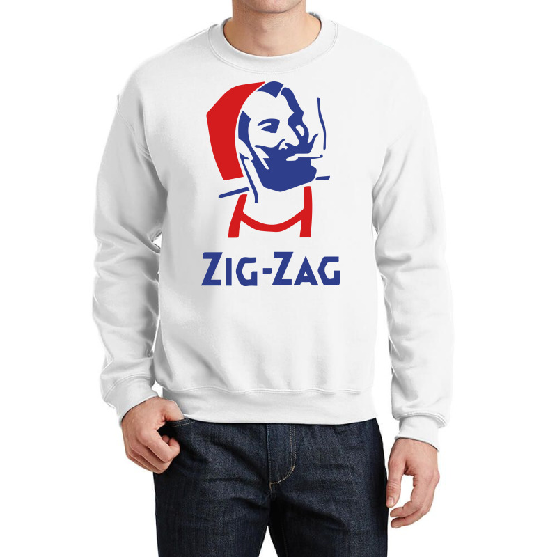 Custom Vintage Zig Zag Man Logo Crewneck Sweatshirt By Mdk Art Artistshot