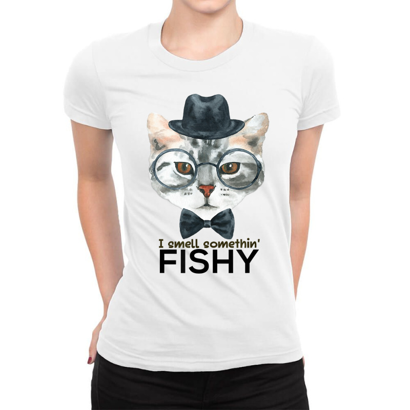 Cat T Shirt Private Detective Ladies Fitted T-Shirt by MoczoTenleigh | Artistshot