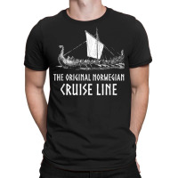 Mens Viking Ship Cruise Line   Nordic Mythology Longship Gift T Shirt T-shirt | Artistshot