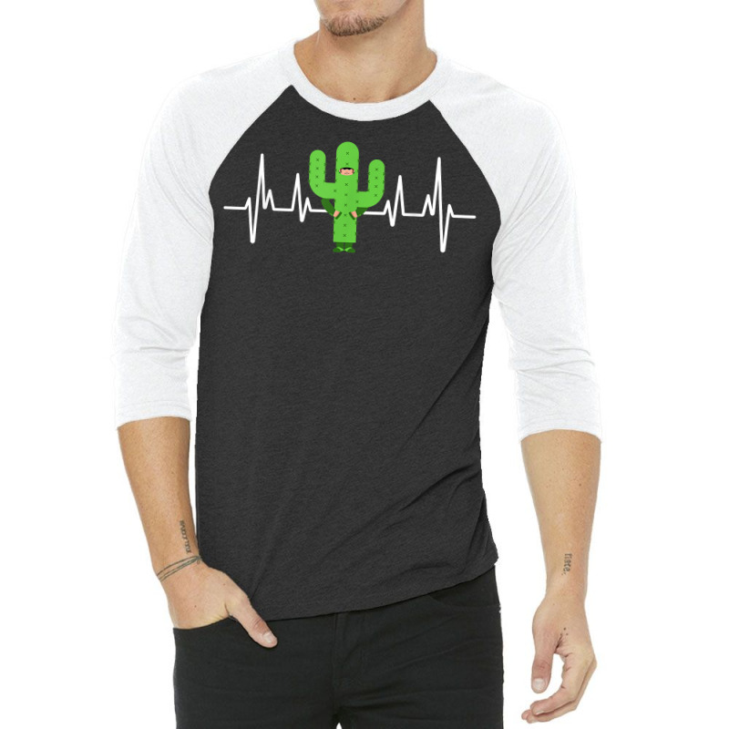 Cactus Detective Heartbeat   Spy And Private Investigator T Shirt 3/4 Sleeve Shirt by sosieclaton | Artistshot