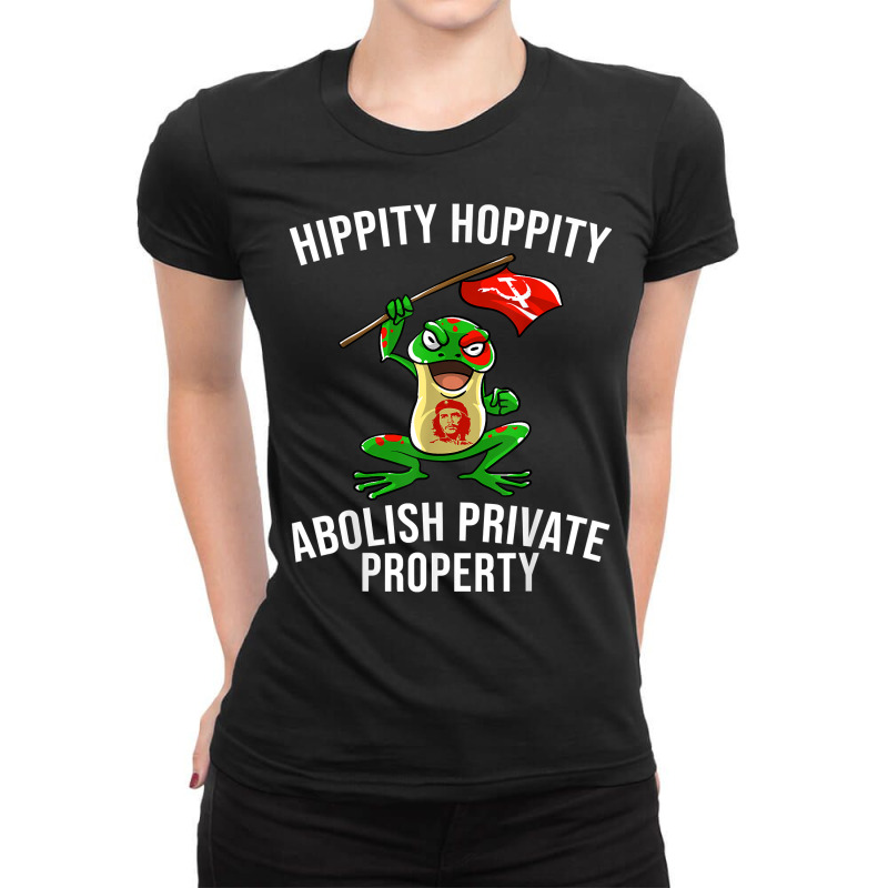 Funny Hippity Hoppity Abolish Private Property Frog Gift Men T Shirt Ladies Fitted T-Shirt by MoczoTenleigh | Artistshot