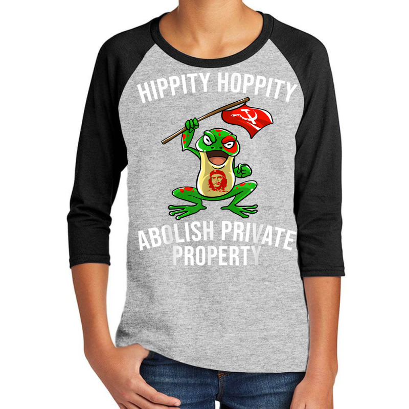 Funny Hippity Hoppity Abolish Private Property Frog Gift Men T Shirt Youth 3/4 Sleeve by MoczoTenleigh | Artistshot