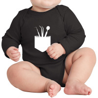 Funny Dental Instruments In Pocket Dentist Long Sleeve Baby Bodysuit | Artistshot