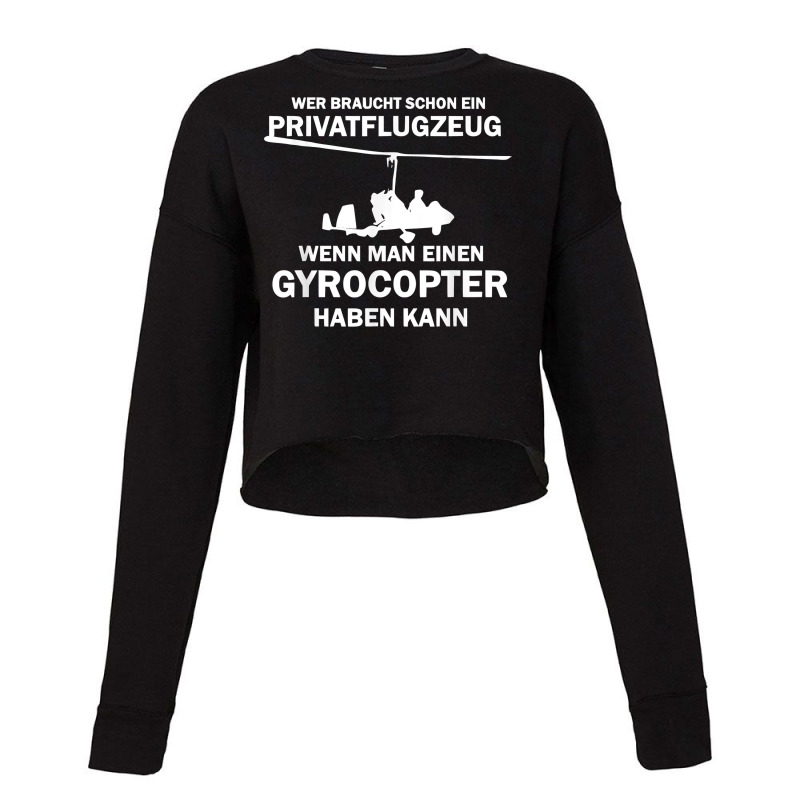 Gyrocopter Private Aeroplane Shirt  Carriage Screwdriver Gyrocopter T Cropped Sweater by ZaraeTrullinger | Artistshot