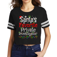 Funny Xmas Santa's Favorite Private Investigator Christmas T Shirt Scorecard Crop Tee | Artistshot