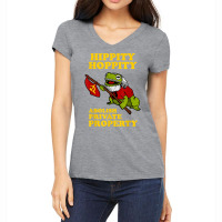 Hippity Hoppity Abolish Private Property T Shirt   Frog Meme Women's V-neck T-shirt | Artistshot