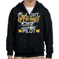 Light Aircraft Pilot Private Small Airplane T Shirt Youth Zipper Hoodie | Artistshot