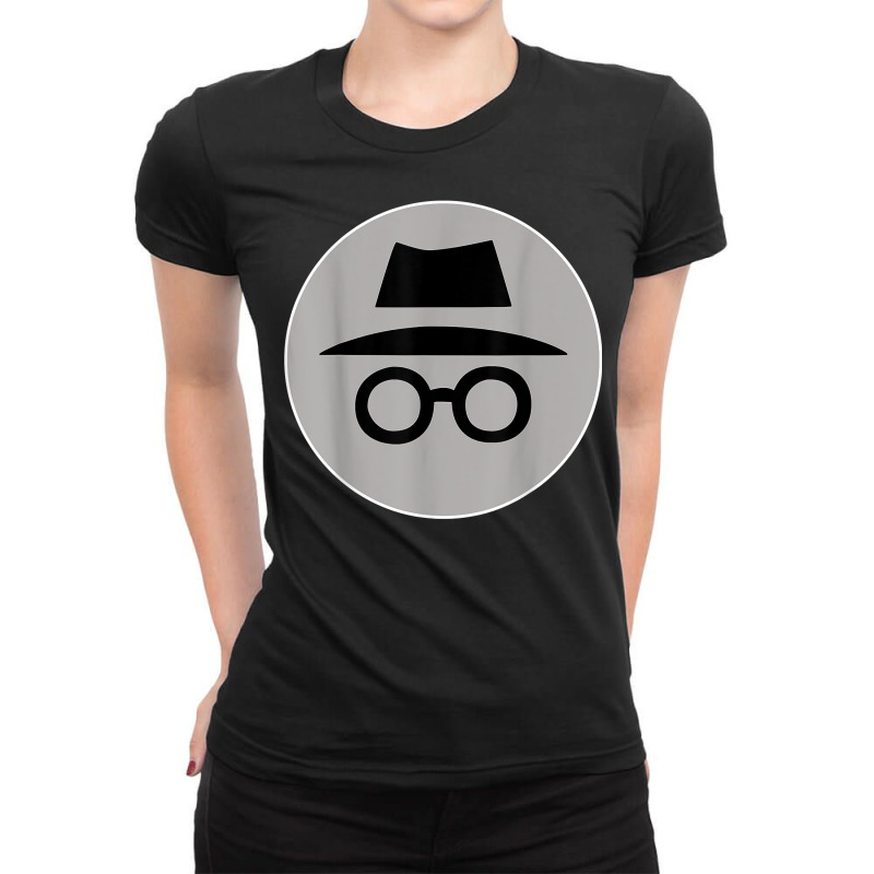 Funny Anonymous Computer Geek And Nerd  Private Mode T Shirt Ladies Fitted T-Shirt by sosieclaton | Artistshot