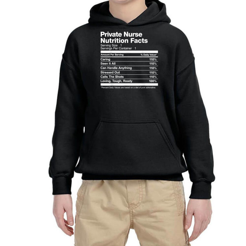 Mens Private Nurse Nutrition Facts Funny T Shirt Youth Hoodie by AshleyPenez | Artistshot