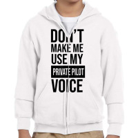 Funny Private Pilot Meme T Shirt Youth Zipper Hoodie | Artistshot