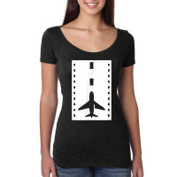 Plane On Runway Private Pilot T Shirt Women's Triblend Scoop T-shirt | Artistshot