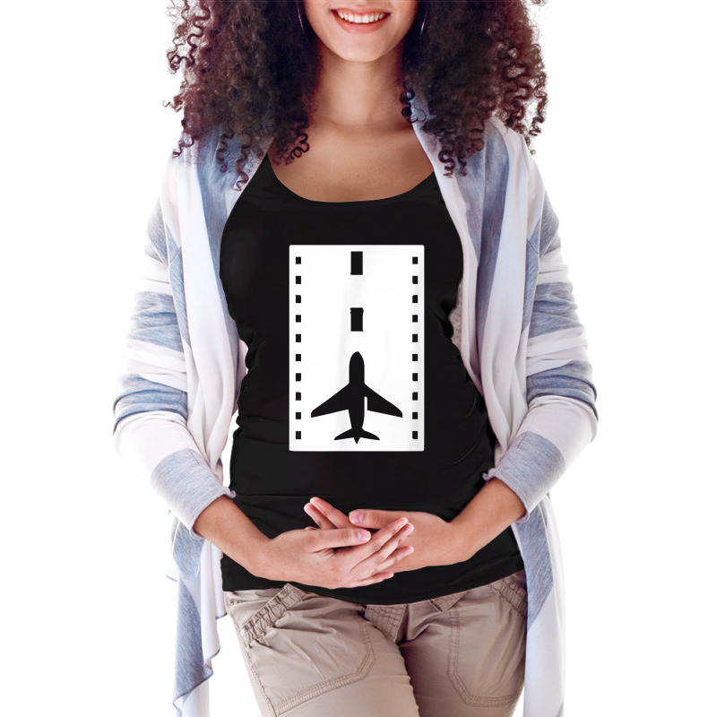 Plane On Runway Private Pilot T Shirt Maternity Scoop Neck T-shirt by AshleyPenez | Artistshot