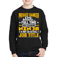 Private Banker Job Title Private Banking Accountant Cashier T Shirt Youth Sweatshirt | Artistshot