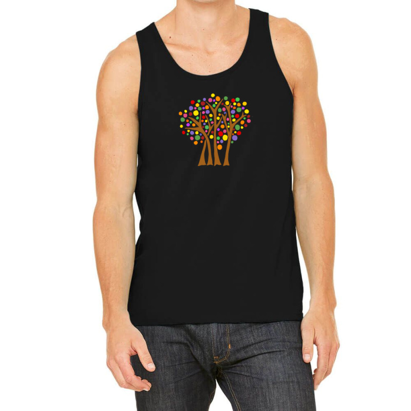 Funky Cool Artsy Colorful Trees Abstract Art Tank Top | Artistshot