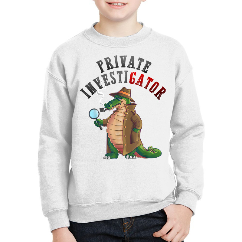 Private Investigator  Cute Alligator Researchers Funny Gift T Shirt Youth Sweatshirt by AshleyPenez | Artistshot