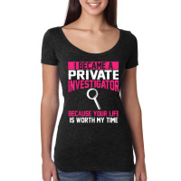 Private Investigator Apparel  Top Investigators Design T Shirt Women's Triblend Scoop T-shirt | Artistshot