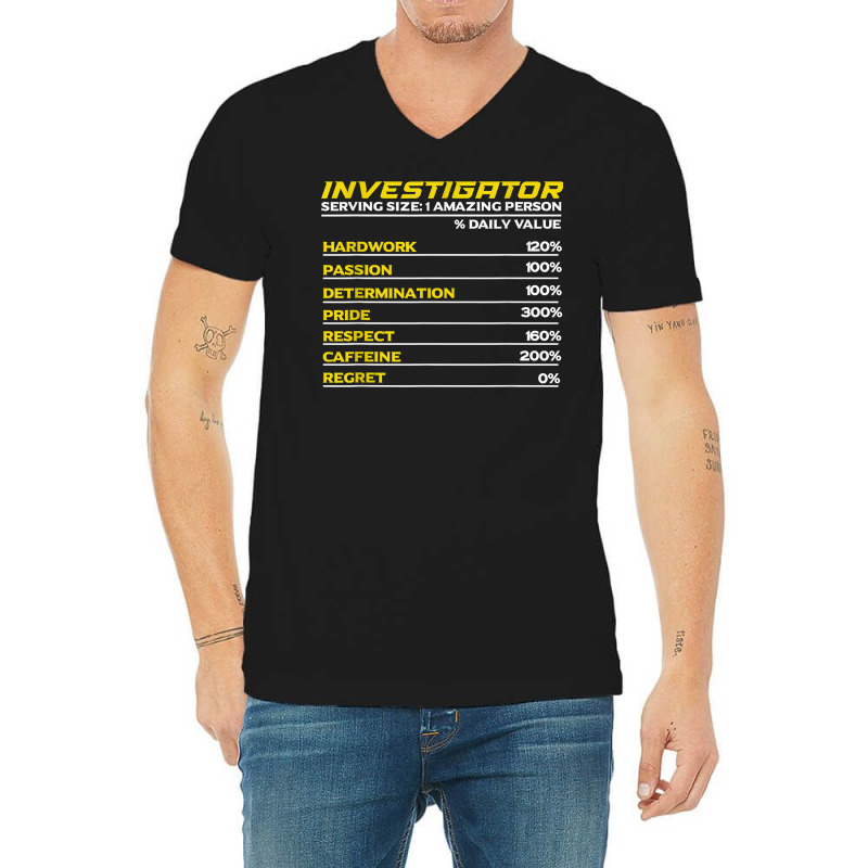 Private Investigator Detective Police Crime T Shirt V-Neck Tee by MoczoTenleigh | Artistshot