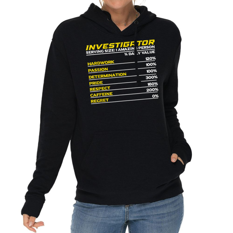 Private Investigator Detective Police Crime T Shirt Lightweight Hoodie by MoczoTenleigh | Artistshot