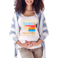 Private School Teacher By Day Tired By Night T Shirt Maternity Scoop Neck T-shirt | Artistshot