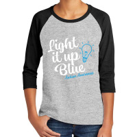 Autism Awareness Light It Up Blue Autism Awareness Pullover Youth 3/4 Sleeve | Artistshot