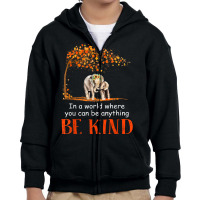 Be Kind Plus Size Graphic Youth Zipper Hoodie | Artistshot