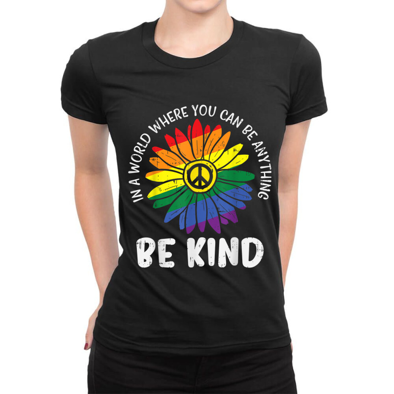 Be Kind Pride Plus Size Graphic Ladies Fitted T-Shirt by 1 T-shirts | Artistshot