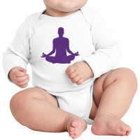 Yoga Meditation Scene Long Sleeve Baby Bodysuit | Artistshot