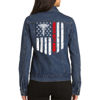 Private Duty Nurse American Flag Rn Registered Nurse Gift T Shirt Ladies Denim Jacket | Artistshot