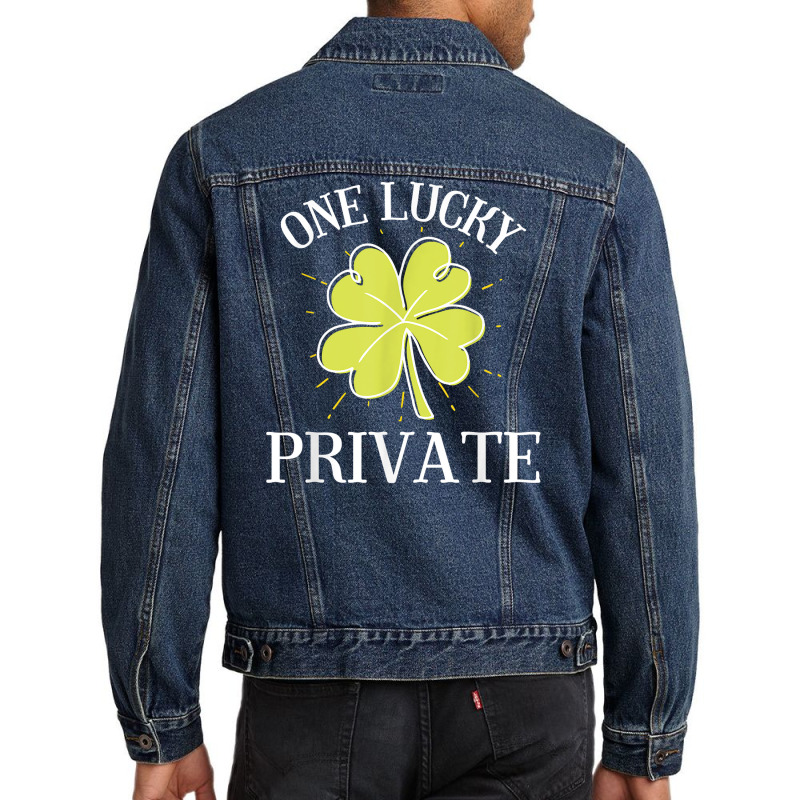 St Patricks Day Shirt Lucky Private Gift T Shirt Men Denim Jacket by AshleyPenez | Artistshot