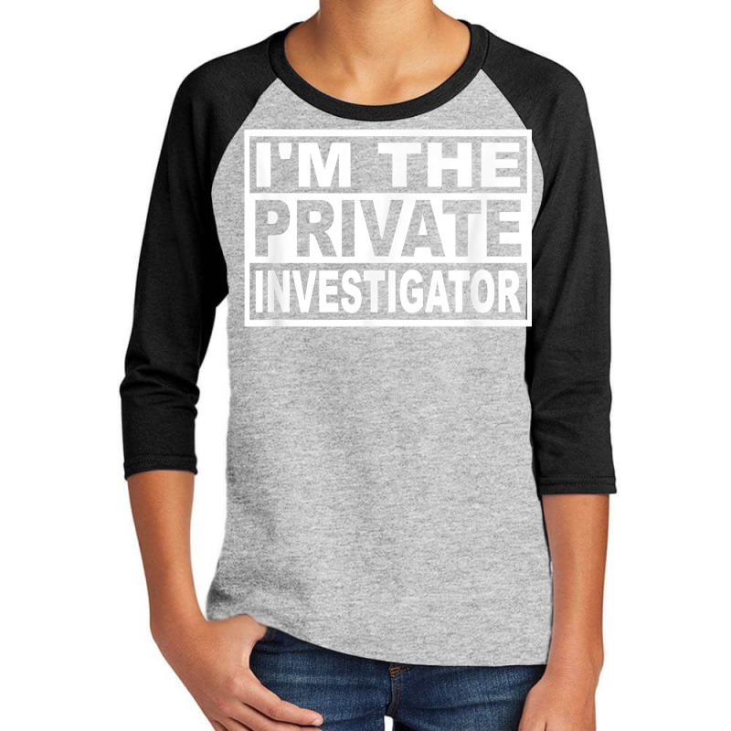 Private Investigator Square Graphic T Shirt Youth 3/4 Sleeve by SchonbergerKamile | Artistshot