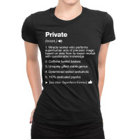 Private Job Definition Meaning Funny T Shirt Ladies Fitted T-shirt | Artistshot