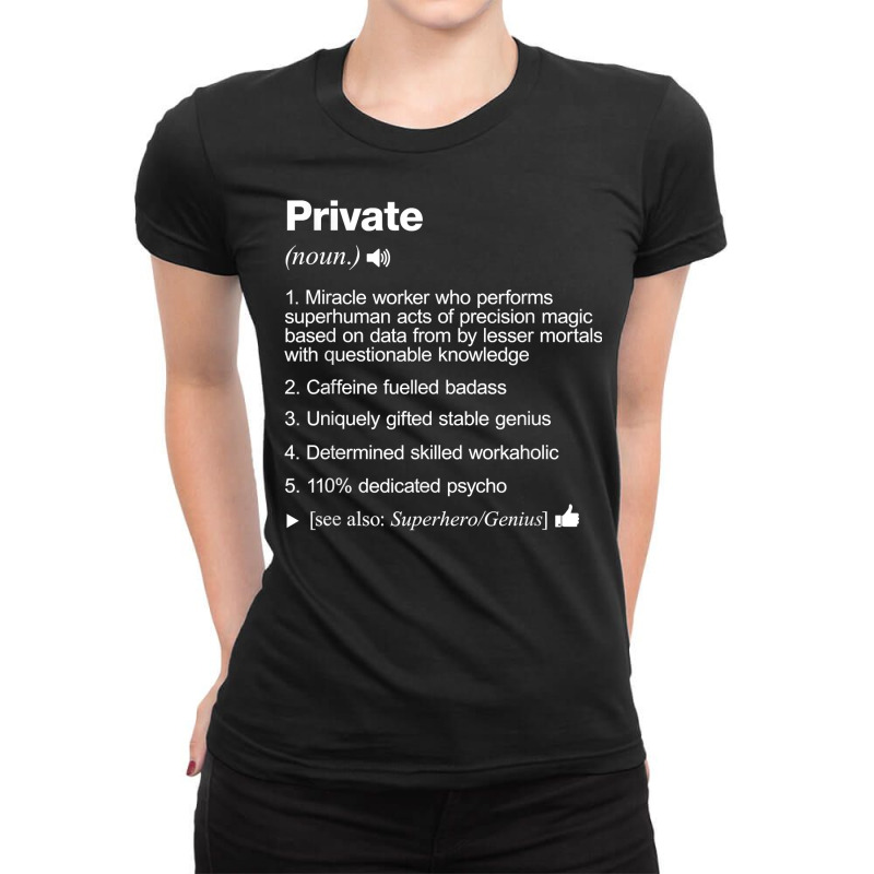 Private Job Definition Meaning Funny T Shirt Ladies Fitted T-Shirt by SchonbergerKamile | Artistshot