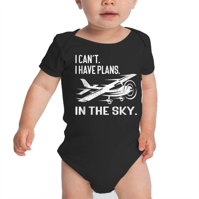 Private Pilot  I Can't I Have Plans In The Sky   Distressed T Shirt Baby Bodysuit by SchonbergerKamile | Artistshot