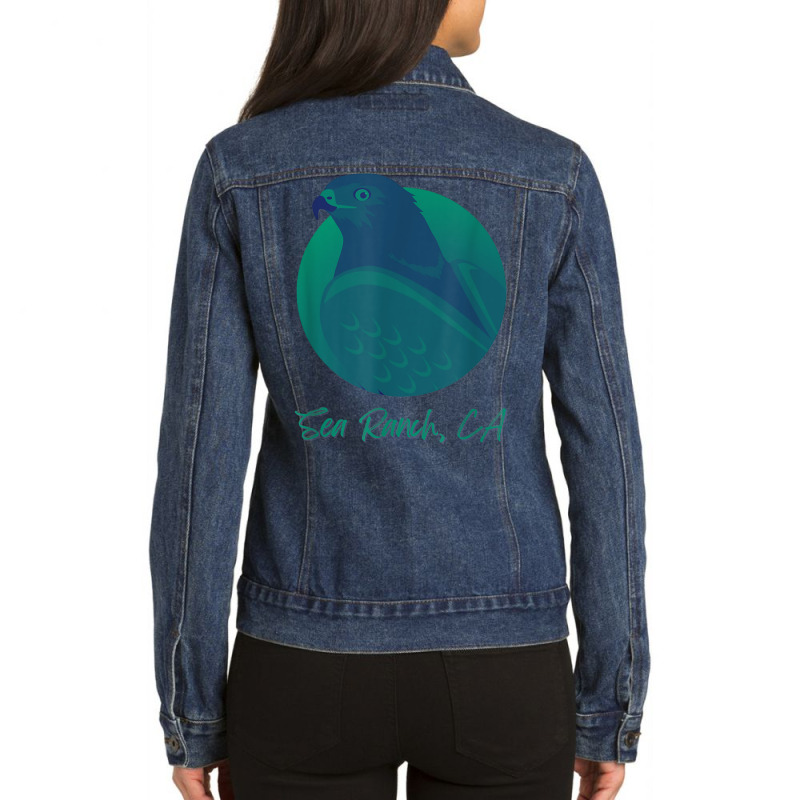 Sea Ranch Ca Osprey Sea Green Raptor Ocean Bird T Shirt Ladies Denim Jacket by ZaraeTrullinger | Artistshot