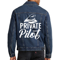 Private Pilot Aviation Airplane Aviator T Shirt Men Denim Jacket | Artistshot