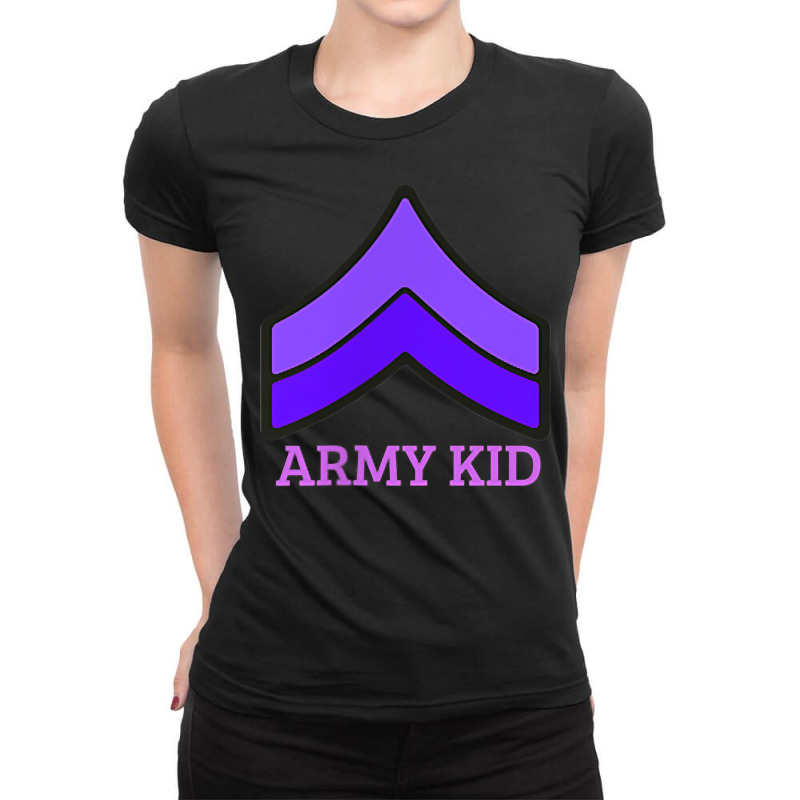 Purple Up Military Kids Shirt Private Military Child Month T Shirt Ladies Fitted T-Shirt by SchonbergerKamile | Artistshot