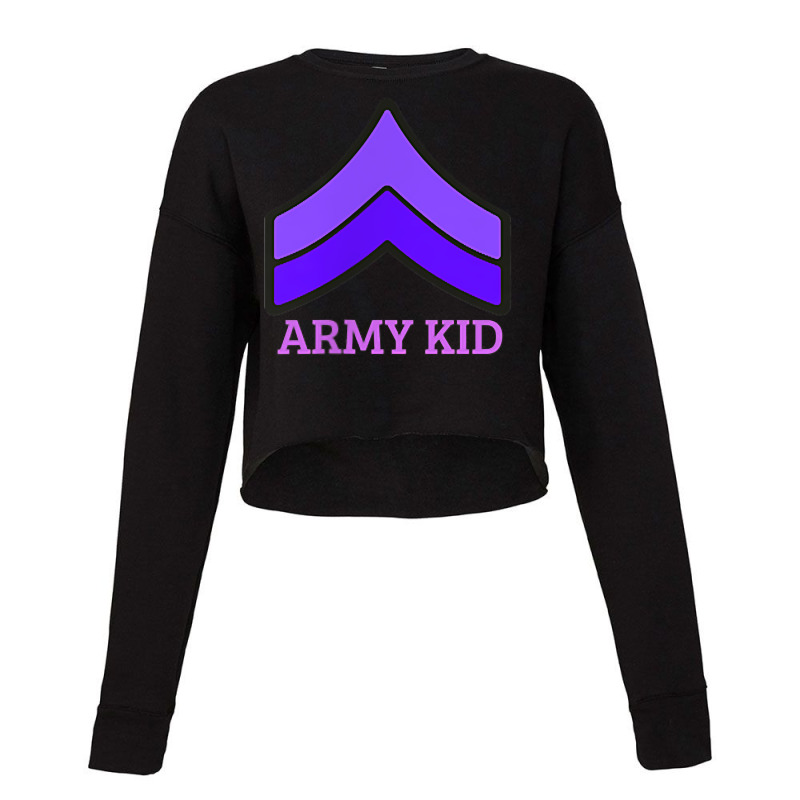 Purple Up Military Kids Shirt Private Military Child Month T Shirt Cropped Sweater by SchonbergerKamile | Artistshot