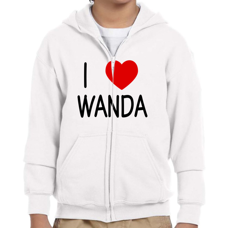 I Love Wanda Youth Zipper Hoodie | Artistshot