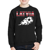 Proud Latvia Soccer Fans Jersey Latvian Flag Football Lovers T Shirt Youth Sweatshirt | Artistshot