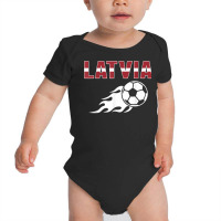 Proud Latvia Soccer Fans Jersey Latvian Flag Football Lovers T Shirt Baby Bodysuit | Artistshot