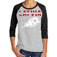 Proud Latvia Soccer Fans Jersey Latvian Flag Football Lovers T Shirt Youth 3/4 Sleeve | Artistshot