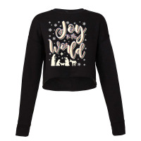 Vintage Joy To The World Jesus Nativity Retro Christmas Cropped Sweater | Artistshot