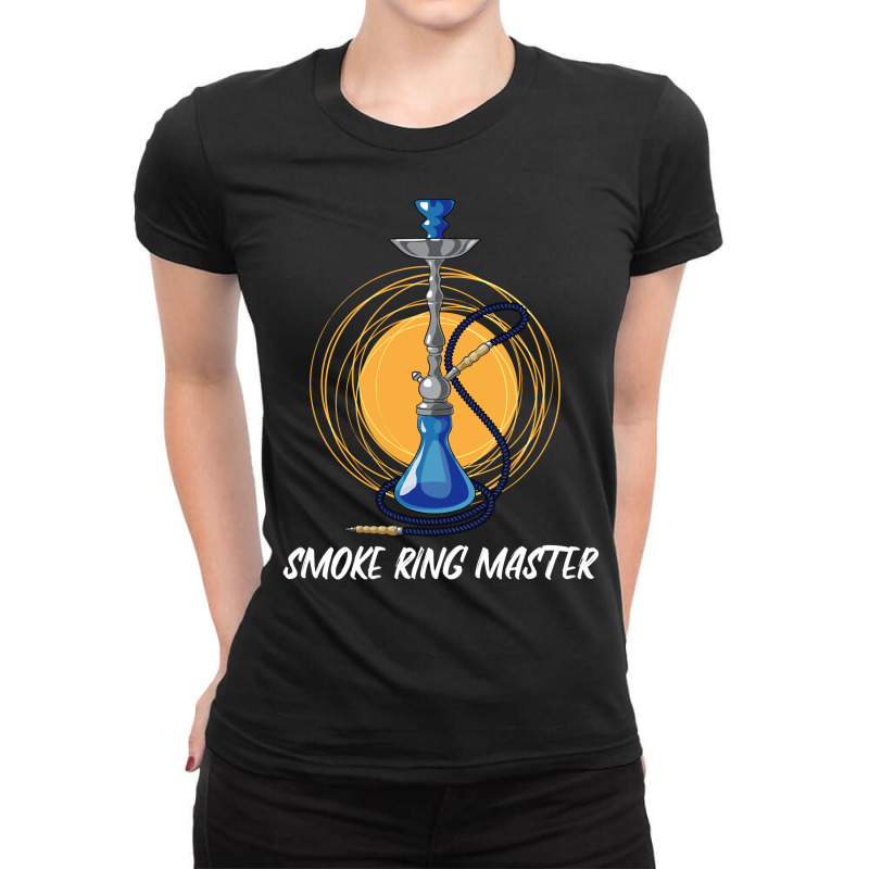 Smoke Ring Master Long Pipe Tube Hookah Long Sleeve T Shirt Ladies Fitted T-Shirt by SchonbergerKamile | Artistshot