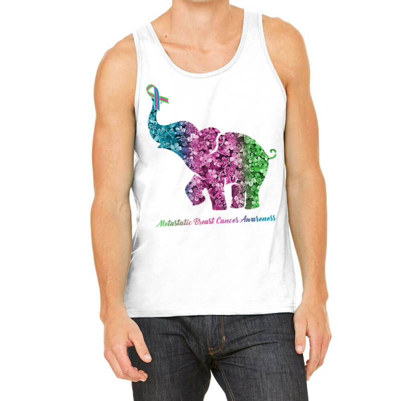 Elephant With Flower Metastatic Breast Cancer Awareness T Shirt Tank Top by ranmarbunathoo90 | Artistshot