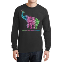 Elephant With Flower Metastatic Breast Cancer Awareness T Shirt Long Sleeve Shirts | Artistshot