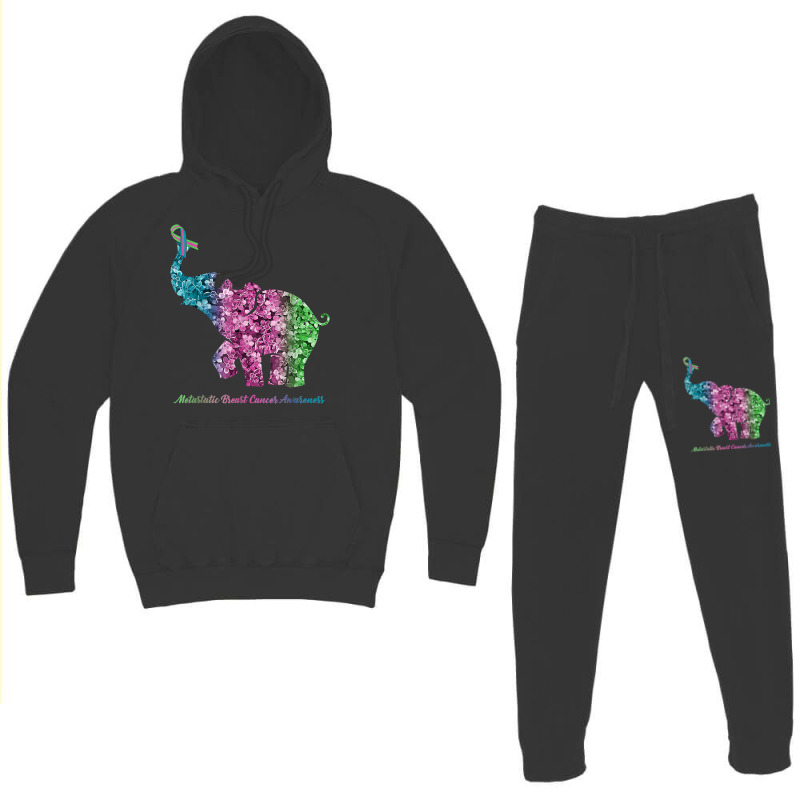 Elephant With Flower Metastatic Breast Cancer Awareness T Shirt Hoodie & Jogger set by ranmarbunathoo90 | Artistshot