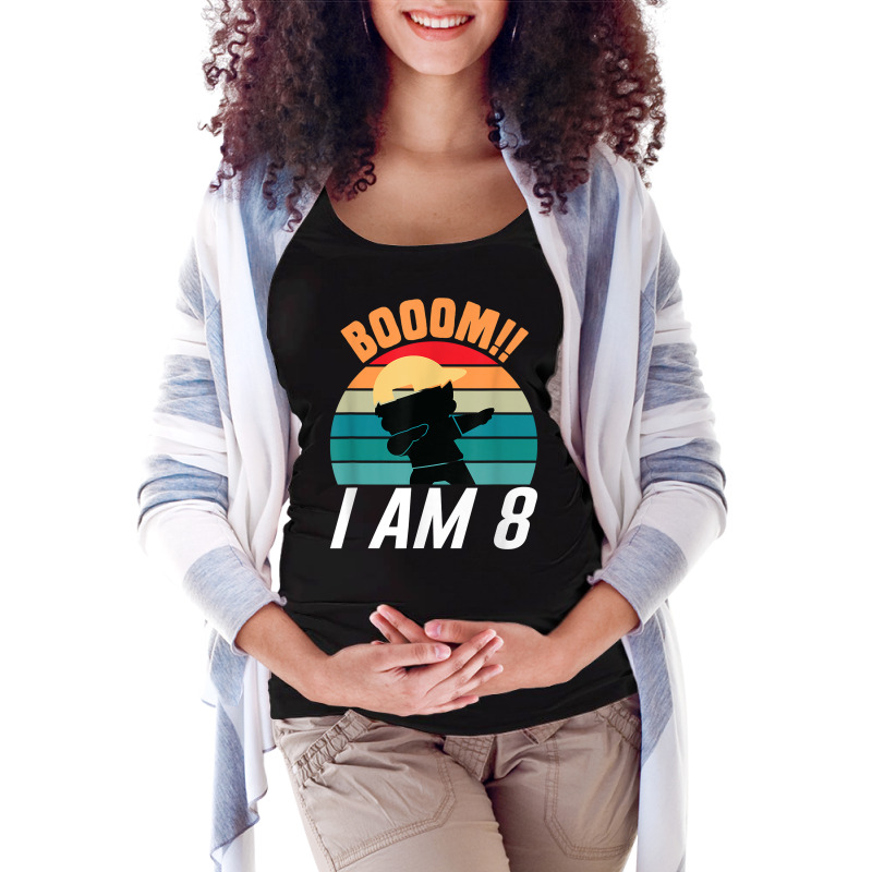 Boom I Am 8 Dabbing Boys 8th Birthday Eight Years T Shirt Maternity Scoop Neck T-shirt by SchonbergerKamile | Artistshot