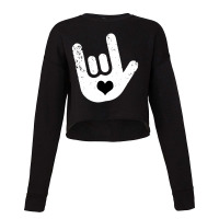 Asl Sign Language  I Love You Cropped Sweater | Artistshot